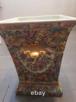 Vintage Chinese Bough Rose Vase red stamp. Could be antique 19th century