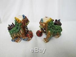 Vintage Chinese Porcelain Pottery Foo Dog. Very unique and detail