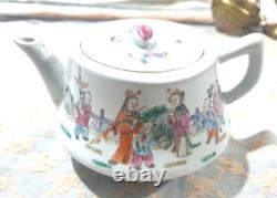 Vintage Chinese Porcelain Teapot, Delicately Hand Painted, Original Pottery Mark