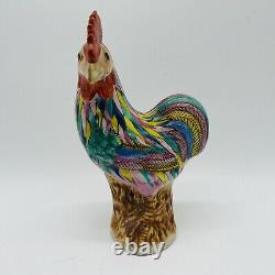 Vintage Chinese Rooster Decorative Hand Painted Porcelain