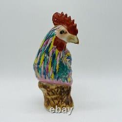 Vintage Chinese Rooster Decorative Hand Painted Porcelain