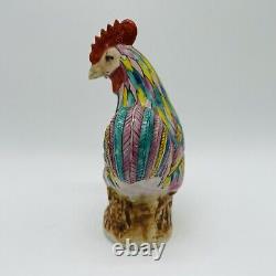 Vintage Chinese Rooster Decorative Hand Painted Porcelain