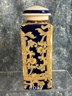 Vintage Chinoiserie Porcelain Tea Caddy/Canister. Hand painted with Dalmatians