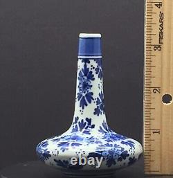 Vintage Delft Blue and White Porcelain Bud Vase 1502 Hand Painted