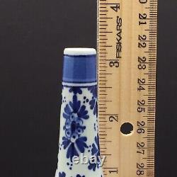 Vintage Delft Blue and White Porcelain Bud Vase 1502 Hand Painted