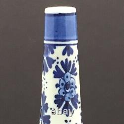 Vintage Delft Blue and White Porcelain Bud Vase 1502 Hand Painted