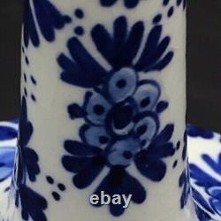 Vintage Delft Blue and White Porcelain Bud Vase 1502 Hand Painted