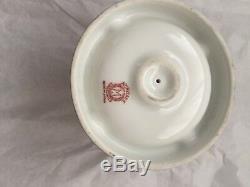 Vintage Fantastic Porcelain Noritake Red Wreath Hand Painted Luster Ashtray