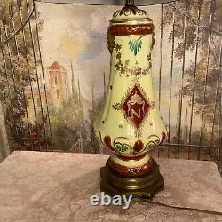 Vintage French Napoleonic Hand Painted Porcelain Lamp