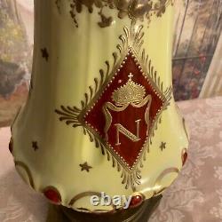 Vintage French Napoleonic Hand Painted Porcelain Lamp