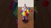 Vintage Hand Painted Bisque Porcelain Musical Clown Doll Balloons Wind Up 11