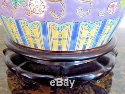 Vintage Hand Painted Chinese Porcelain Ginger Jar Lamp 26 Tall Post Wwii
