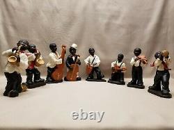 Vintage Hand Painted Porcelain Jazz Figurines New Orleans Preservation Hall