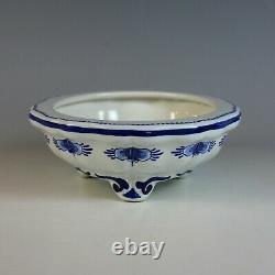 Vintage Hand-painted Porceleyne Fles Delft Blue Scalloped Covered Bowl