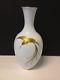Vintage Heinrich & Co. Chiemsee German Porcelain Hand Painted Vase With Gold Bird