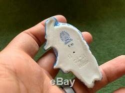 Vintage Herend Hungary Blue Fishnet Unicorn Handpainted Porcelain Figurine