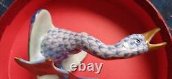 Vintage Herend Hungary Fishnet Hand Painted Wild Goose Vintage Herend Bird, Mint