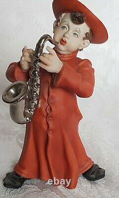 Vintage Italian Capodimonte Rori Hand Painted Porcelain Boys Cardinals Music