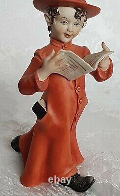 Vintage Italian Capodimonte Rori Hand Painted Porcelain Boys Cardinals Music