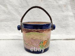 Vintage Japanese Hand Painted Porcelain Ice Bucket Decorative Collectable