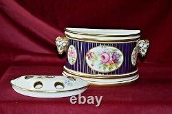 Vintage Lynton Derby Hand Painted Porcelain Bough Vase Pot