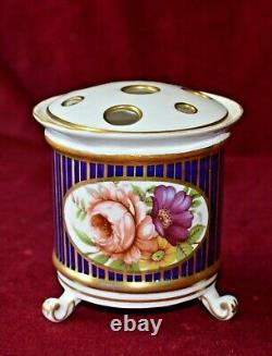 Vintage Lynton Derby Hand Painted Porcelain Small Potpourri Urn Pot A/F