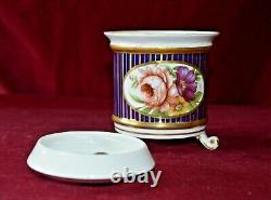 Vintage Lynton Derby Hand Painted Porcelain Small Potpourri Urn Pot A/F