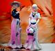 Vintage Pair Of Porcelain Lady Figurines Hand Painted Edwardian Cemark