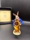Vintage Pmp Porcelain Rabbit Blue Tuxedo With Horn/by Edmund Haase/handpainted