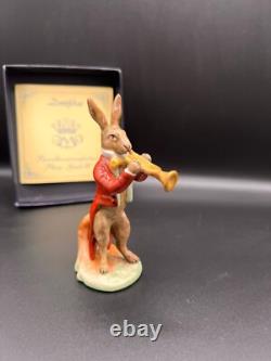 Vintage Pmp Porcelain Rabbit Red Tuxedo With Trumpet By Edmund Haase/handpainted