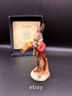 Vintage Pmp Porcelain Rabbit Red Tuxedo With Trumpet By Edmund Haase/handpainted