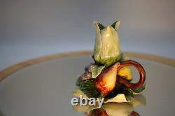 Vintage Porcelain Candle Stick Holder Porcelain Hand Painted Italy