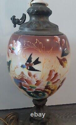 Vintage Porcelain Hand Painted Vase Table Lamp