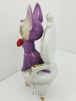 Vintage Purple Mama Doe Deer + 2 Baby Fawns Hand-Painted Porcelain Japan Tilso