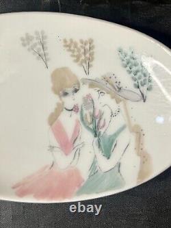 Vintage Rosenthal Hand-Painted Porcelain Jewelry Dish Rendezvous