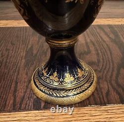 Vintage Sevres Style Hand Painted Porcelain Urn Vase