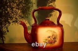 Vintage Utopia Staffordshire Porcelain Hand Painted Kettle/Teapot 1940