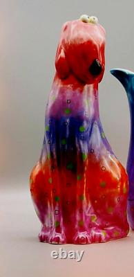 Vintage Vase Ceramic/Porcelain Hand Painted Floppy Dog Vase Studio Designwork