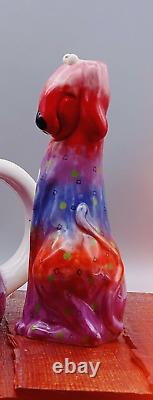 Vintage Vase Ceramic/Porcelain Hand Painted Floppy Dog Vase Studio Designwork