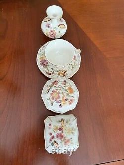 Vintage Zsolnay Hungary Porcelain Hand-Painted Butterfly Lidded mini lot