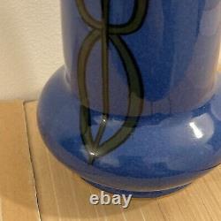 Wilton Ware Art Nouveau Vase Blue Hand Painted Floral Gold Cobalt 1920 1930