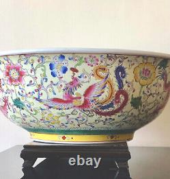 X-Large Antique Chinese Enameled Porcelain Bowl, early 20C