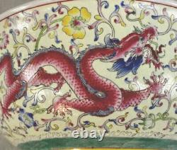 X-Large Antique Chinese Enameled Porcelain Bowl, early 20C