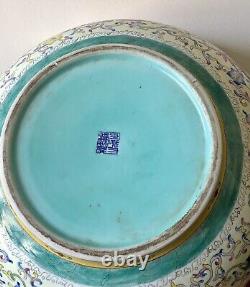 X-Large Antique Chinese Enameled Porcelain Bowl, early 20C