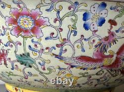 X-Large Antique Chinese Enameled Porcelain Bowl, early 20C