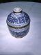 Xrare 1915-16 Chinese Blue White Tea Bowl Crackle Glaze Marked At Base Excellent