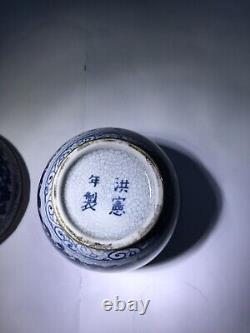 XRare 1915-16 CHINESE BLUE WHITE TEA BOWL CRACKLE GLAZE MARKED AT BASE EXCELLENT