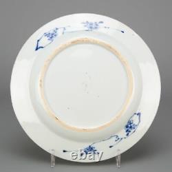 Yongzheng (1723-1735) Chinese Antique Porcelain Blue and White Flowers plate