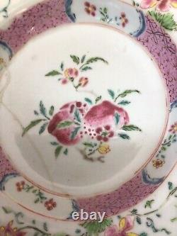 Yongzheng 1723-35 Famille Rose Bowl, Peaches And Flowers 16cm