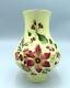 Zsolnay Porcelain Vase Hand Painted Bulbous Body Meadow Flowers 9566 Hungary